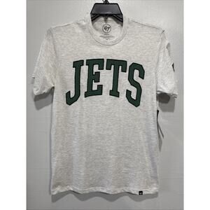 '47 Brand New York Jets NFL Shirt Relay Grey Short Sleeve Size Men's Small Tee
